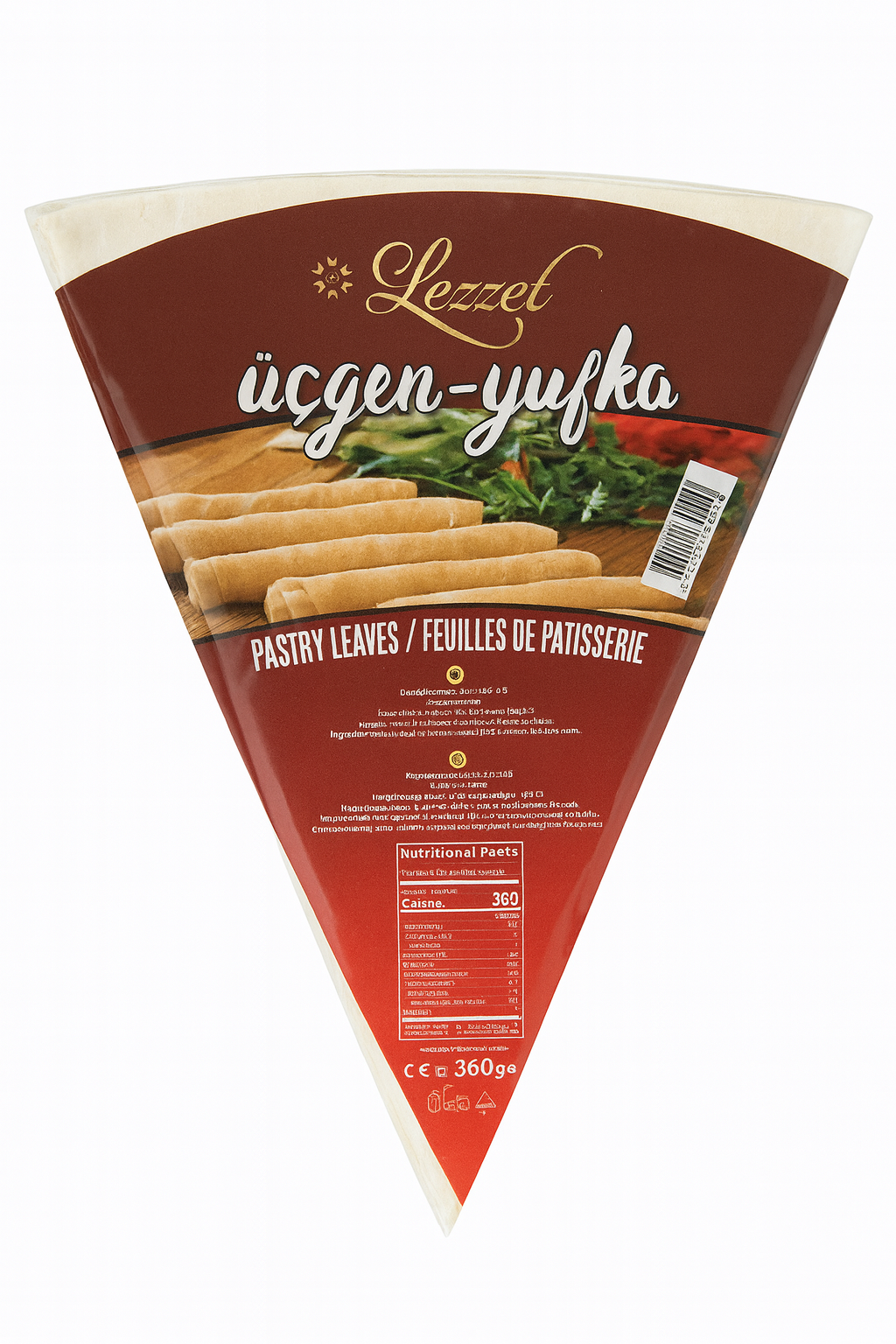 Lezzet Filo Dough Sheets Triangle 360gr ( Yufka)