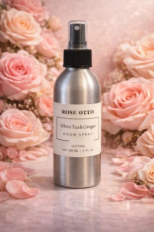 Rose Otto Doğal Oda Spreyi – White Tea & Ginger (Beyaz Çay & Zencefil) Room Spray (100 ML)