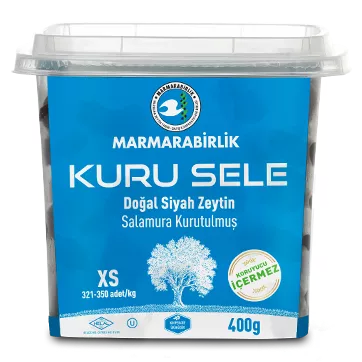 Marmarabirlik 400gr Dried Natural Black Olives, KURU SELE Size XS