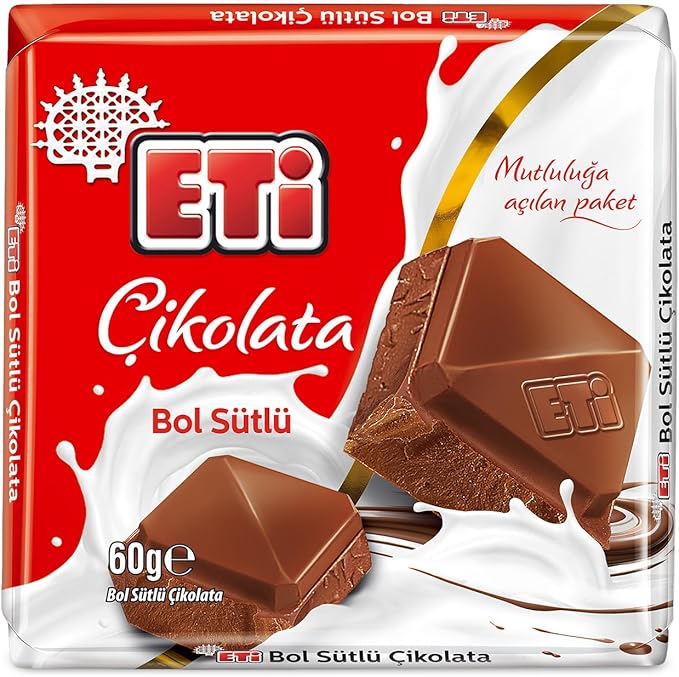 Eti Milk Chocolate Bar-Eti Sütlü Kare Çikolata