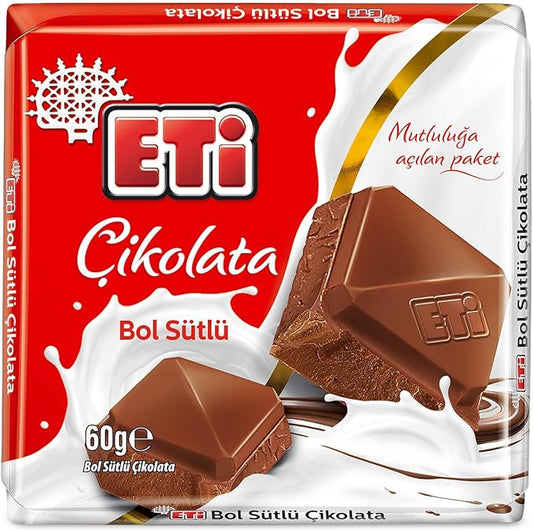 Eti Milk Chocolate Bar-Eti Sütlü Kare Çikolata