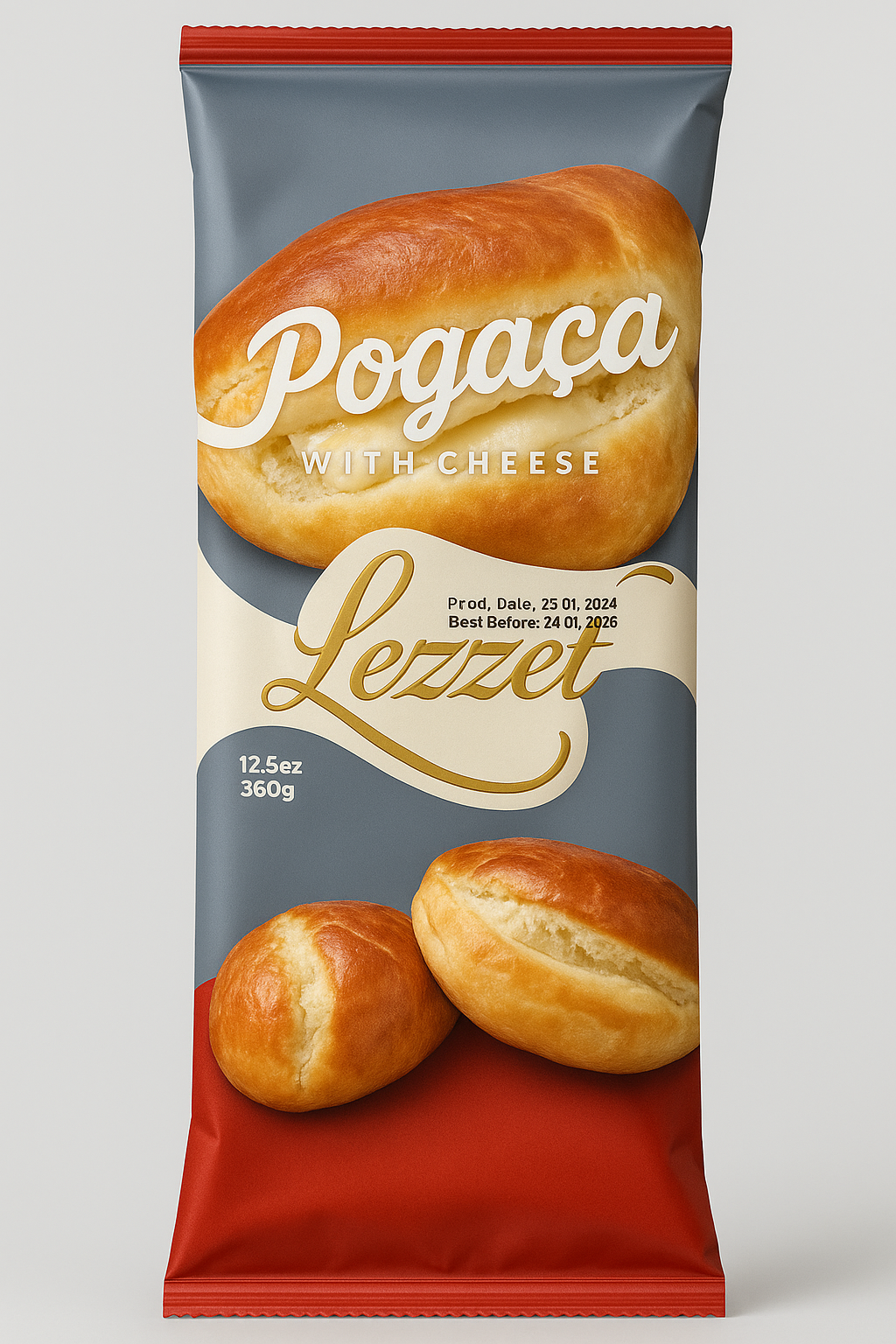 Lezzet Cheese Poğaça (2 Pieces) – Baked & Frozen