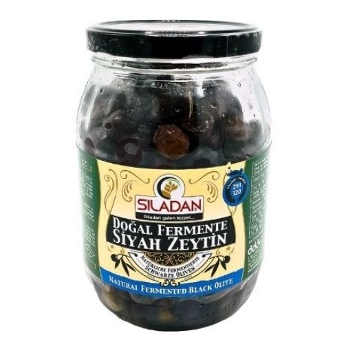 Siladan Natural Fermented Black Olives 1000gr SMALL 291-320