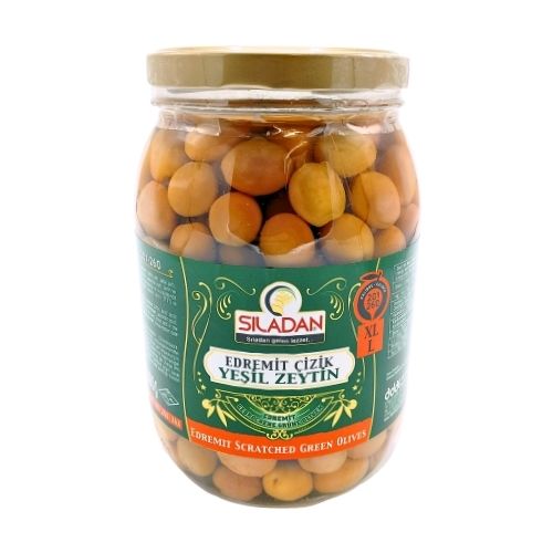 Siladan Edremit Scratched Green Olives 900gr 201-260