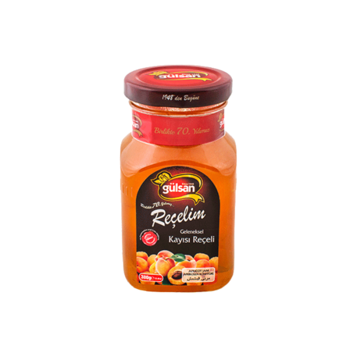 Gulsan Apricot Jam in Glass Jar 380g | Kayısı Reçeli