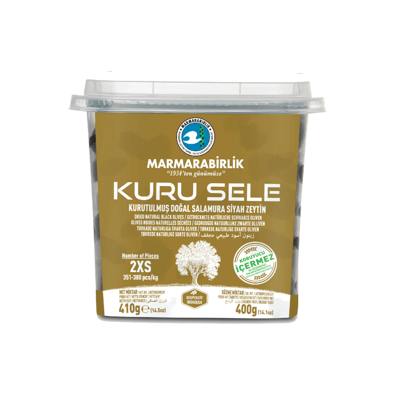Marmarabirlik Kuru Sele Black Olives 2XS 400g