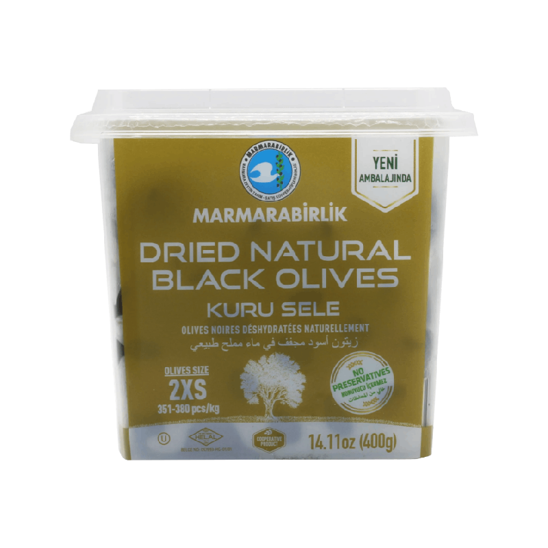 Marmarabirlik Kuru Sele Black Olives 2XS 400g
