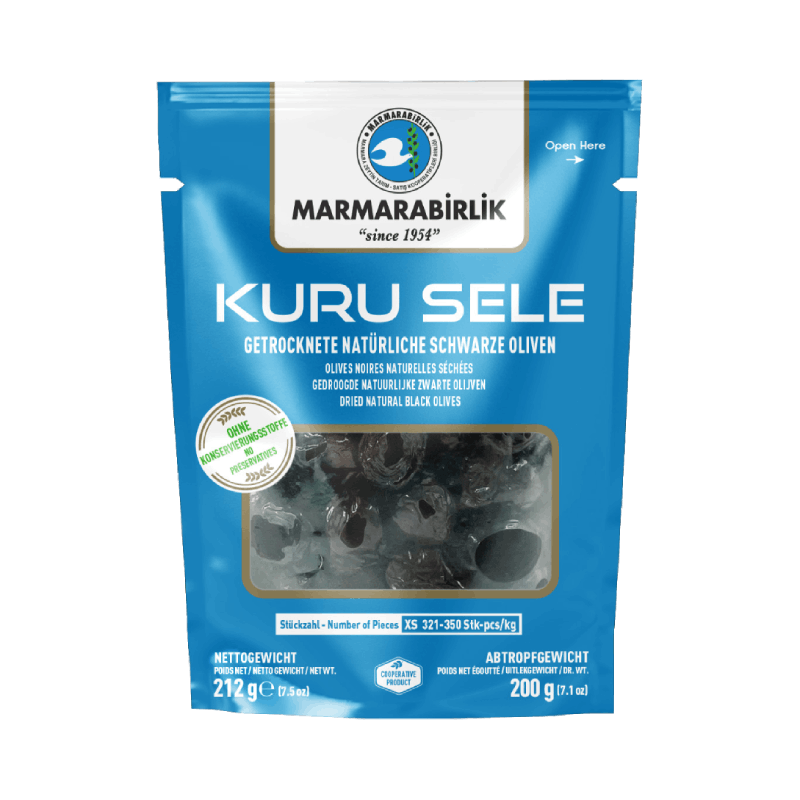 Marmarabirlik Kuru Sele XS Siyah Zeytin 200 g