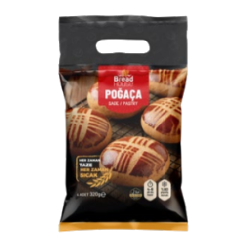 Breadhouse Baked Plain Pogaca (80gr x 4 pieces)
