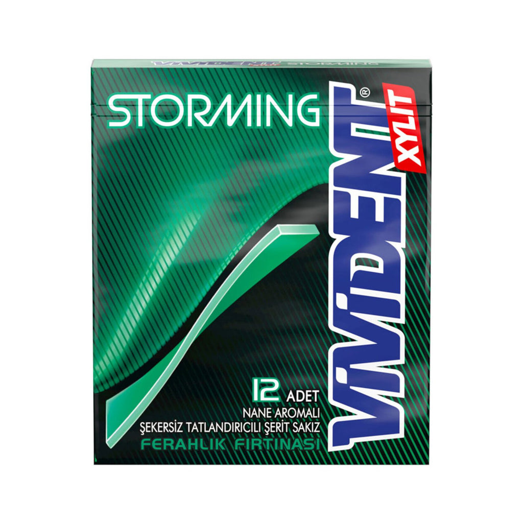 Vivident Storming Mint Chewing Gum 12pcs