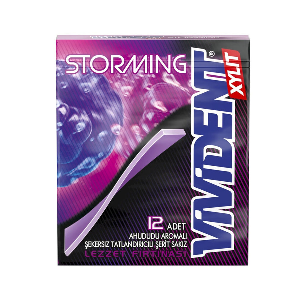 Vivident Storming Raspberry Chewing Gum 12pcs
