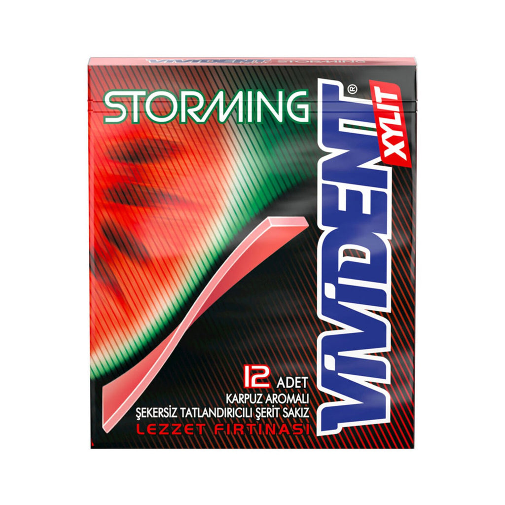 Vivident Storming Watermelon Chewing Gum 12pcs