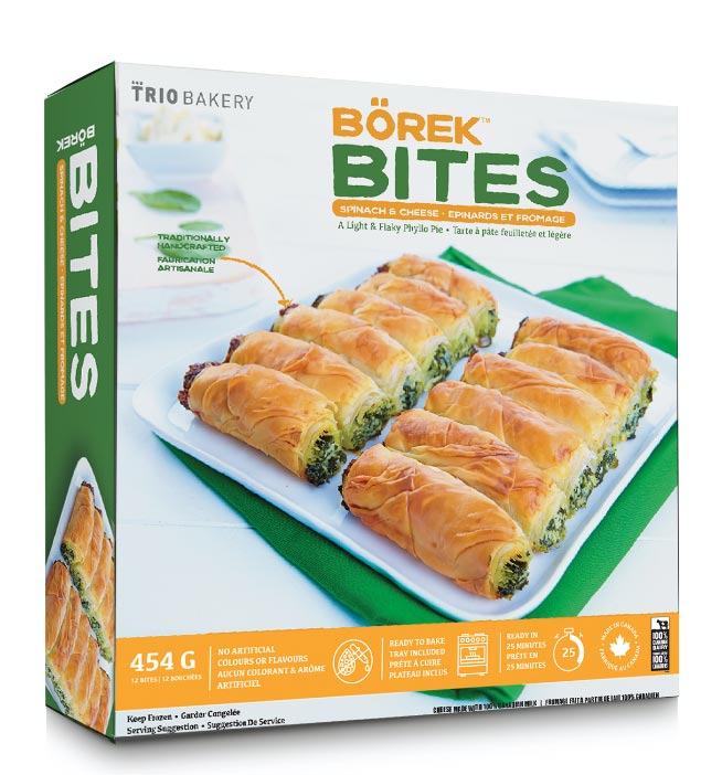 Trio Ground Spinach & Cheese Börek Bites 454gr