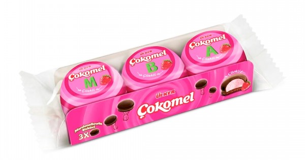 Ulker Cokomel with Strawberry Marshmallow 3x12gr