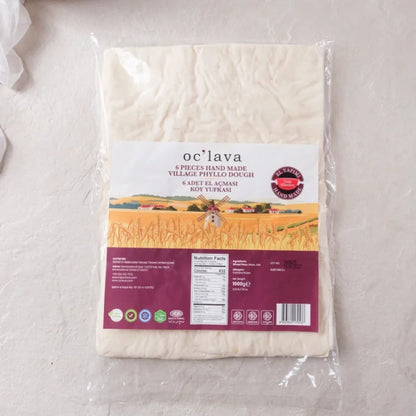 OC'Lava Hand Made Yufka Phyllo Dough 1000g ( 6 pieces)