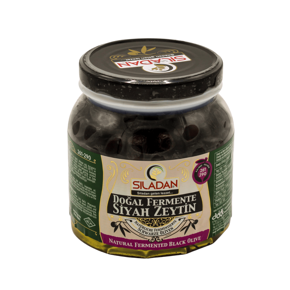 Siladan Natural Fermented Black Olives 1000gr MEDIUM 261-290