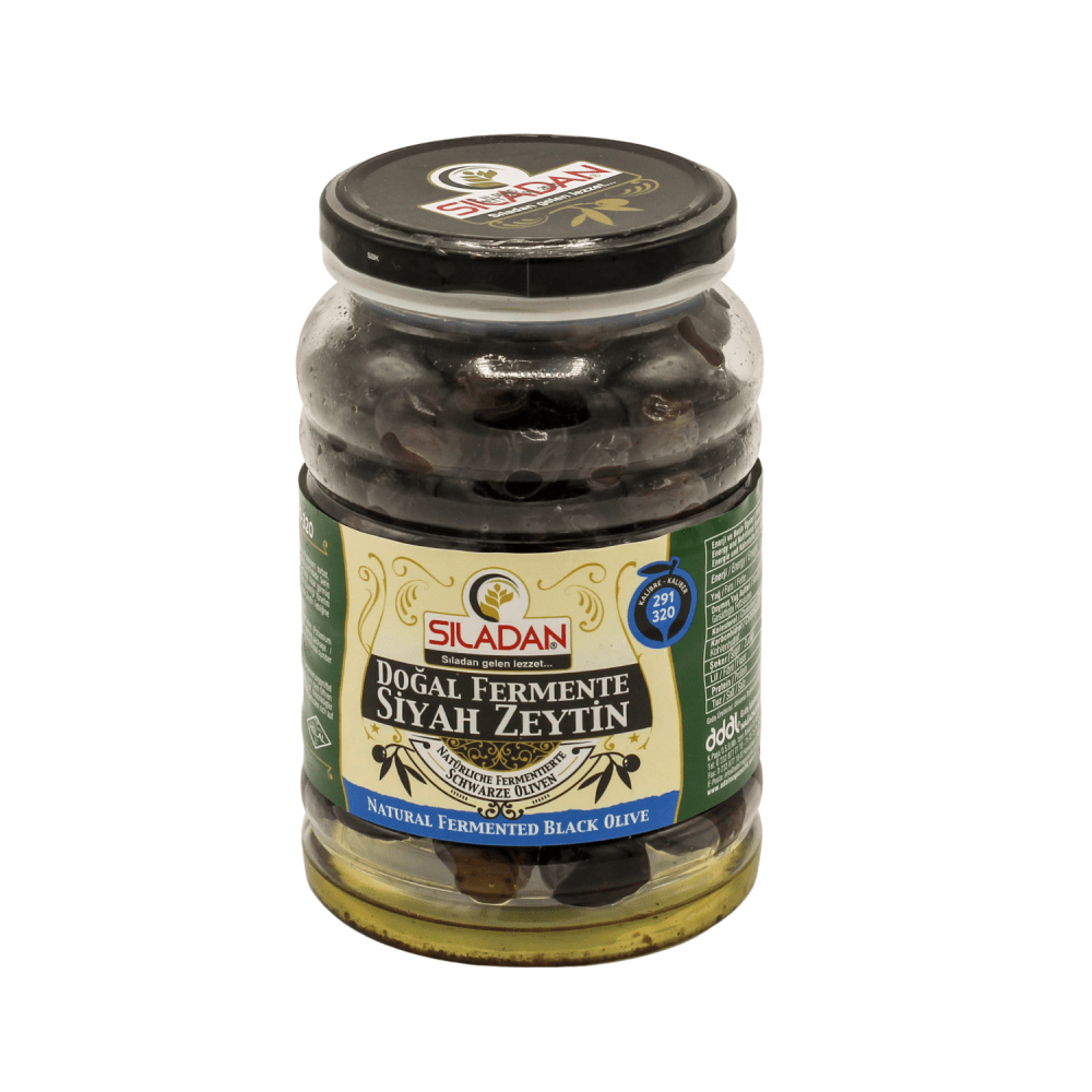 Siladan Natural Fermented Black Olives 500gr SMALL 291-320