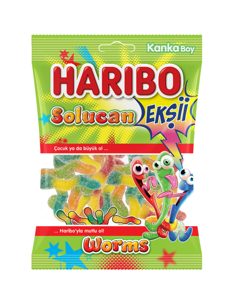 Haribo Sour Worms 70gr