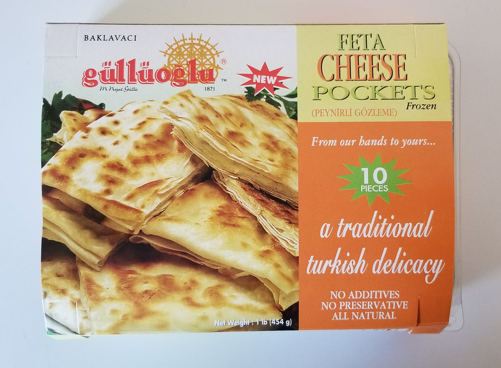 Gulluoglu Feta Cheese Pockets 10 pieces 454gr (Gozleme) FROZEN