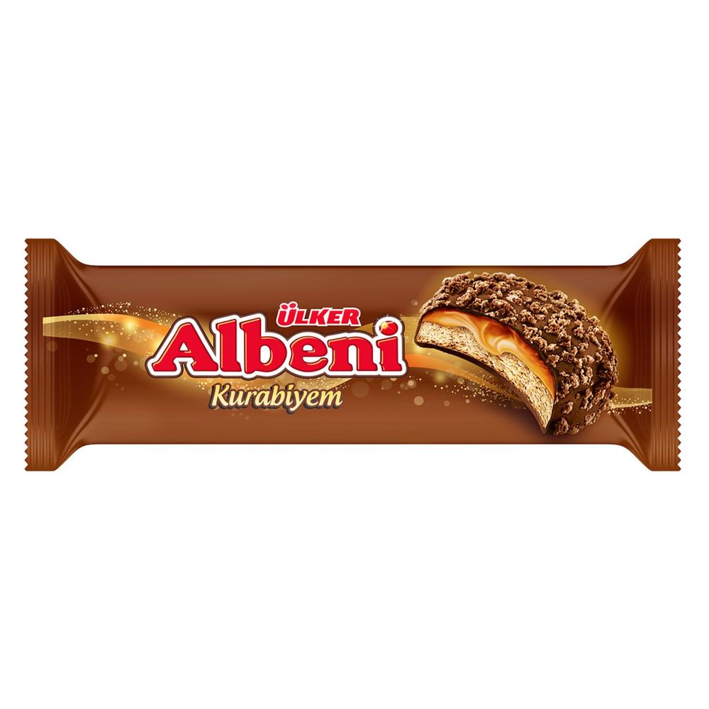 Ulker Albeni Milk Chocolate Coated Caramel and Biscuit 8 Pieces 170gr