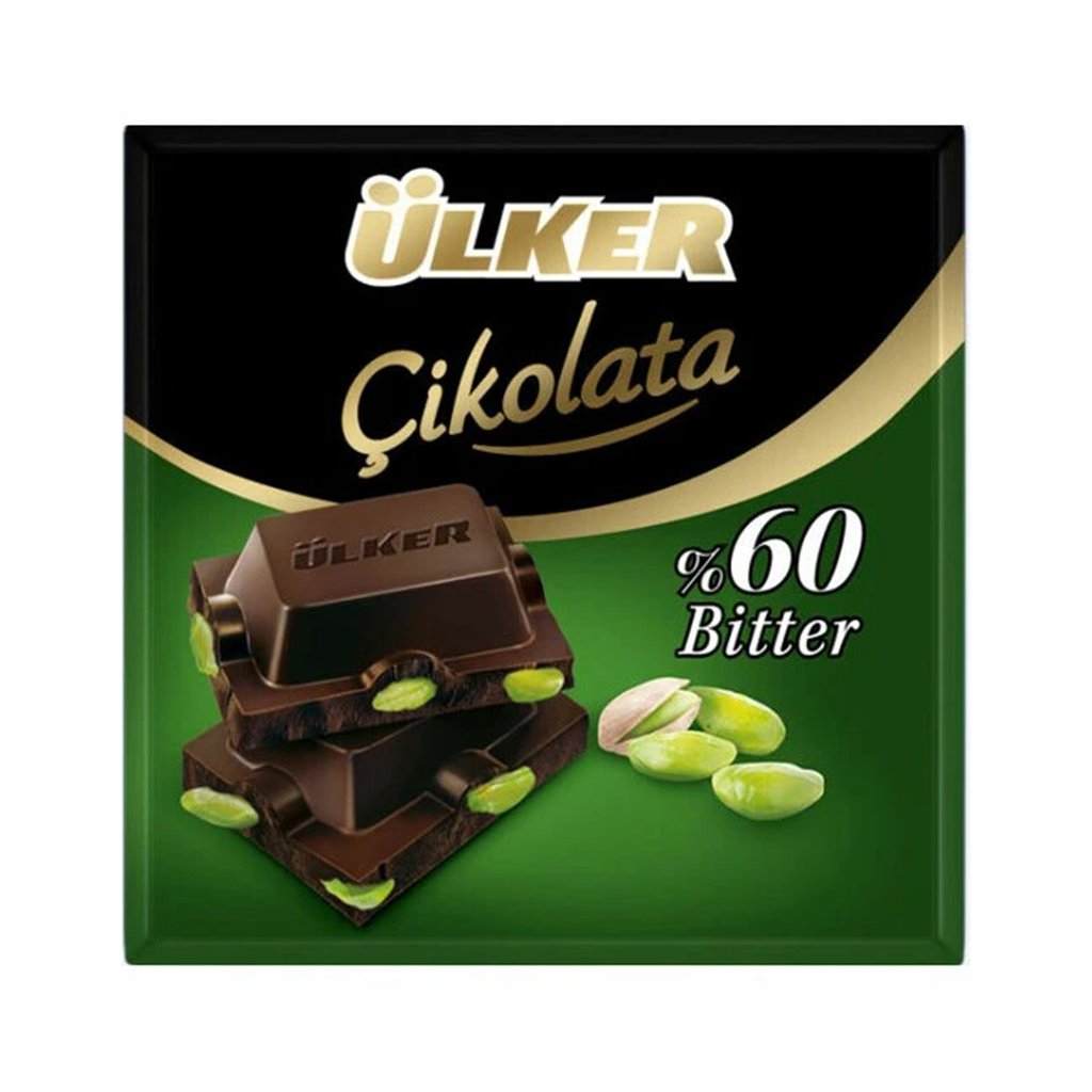 Ulker %60 Bitter Chocolate with Pistachio 65gr