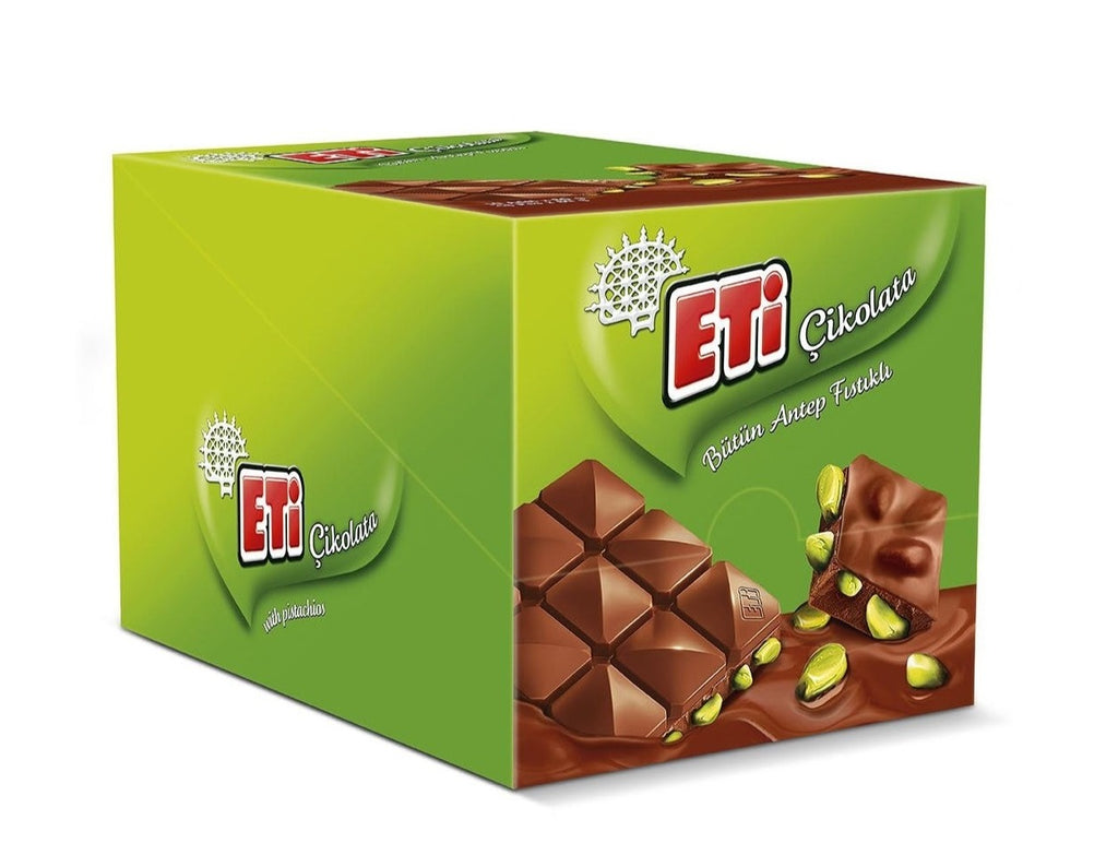 Eti Milk Chocolate with Pistachio 60gr Pack of 10