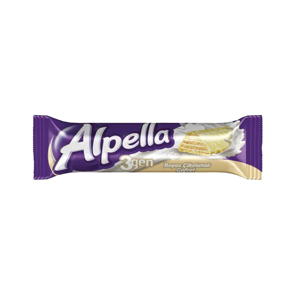 Alpella 3Gen White Chocolate Coated Wafer 28gr