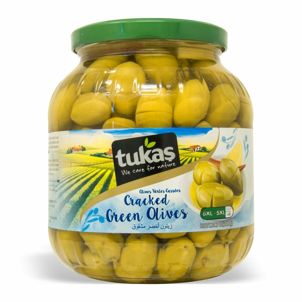 Tukas Cracked Green Olives 1700gr