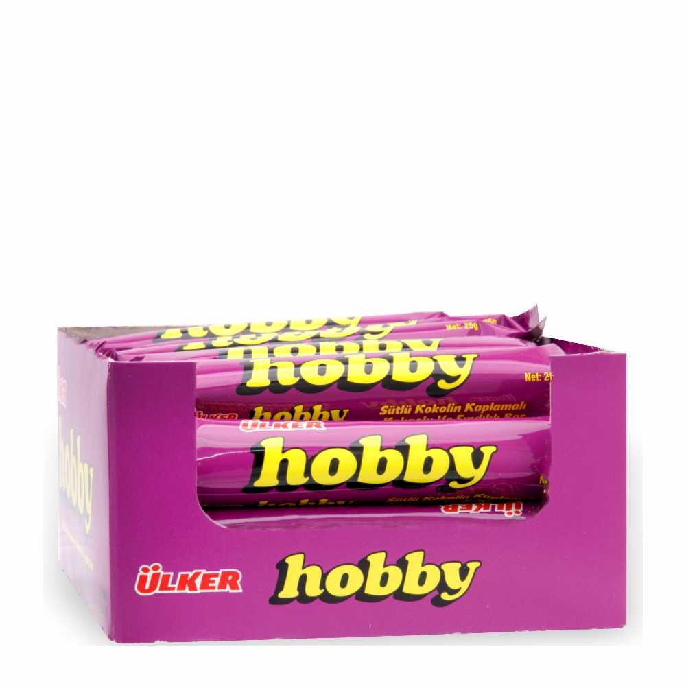 Ulker Hobby Chocolate Bar with Hazelnut 25gr Box of 24