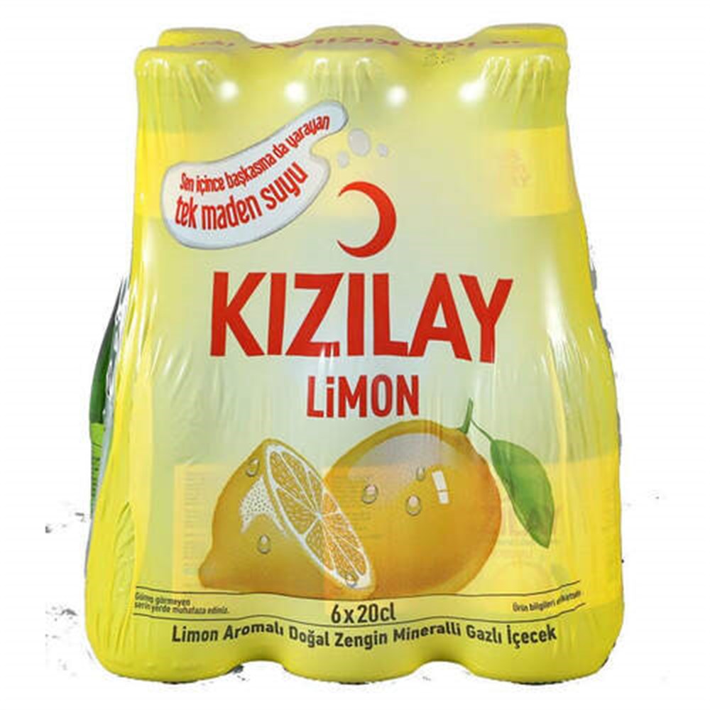 Kizilay Mineral Water with Lemon 200ml * 6